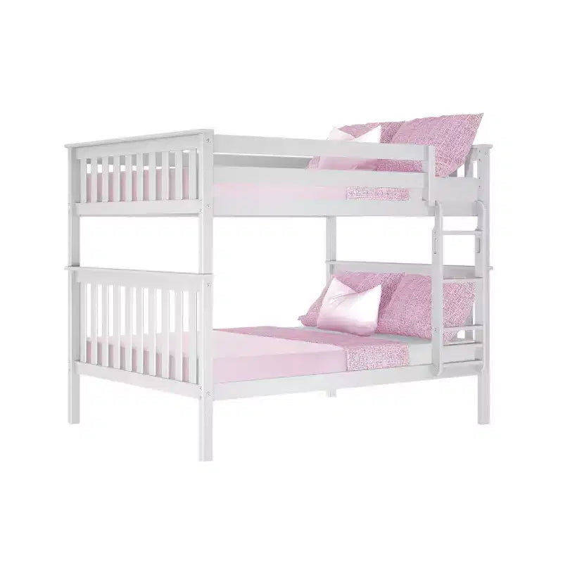 Max & Lily Full over Full Bunk Bed for Kids, Solid Wood Platform Bed, No Box Spring Needed