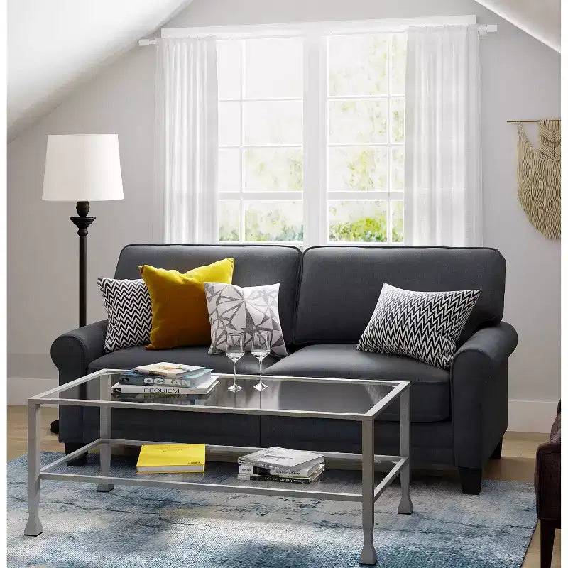 Maddox Glass and Metal Coffee Table - ClickDecor
