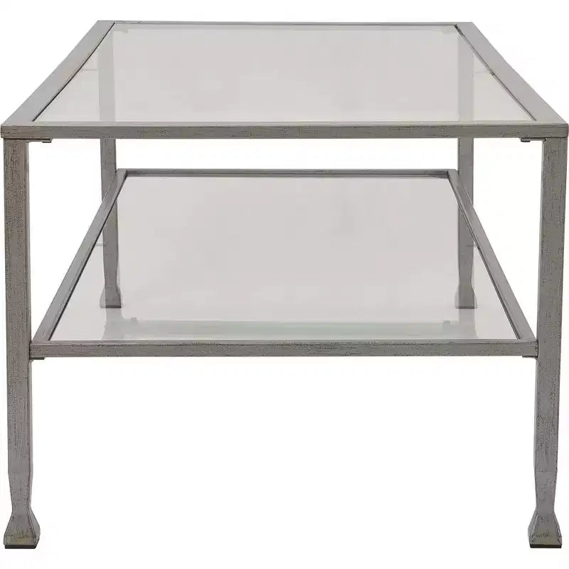 Maddox Glass and Metal Coffee Table - ClickDecor