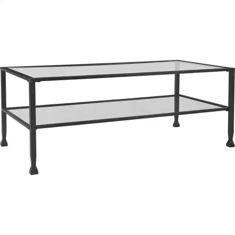 Maddox Glass and Metal Coffee Table - ClickDecor