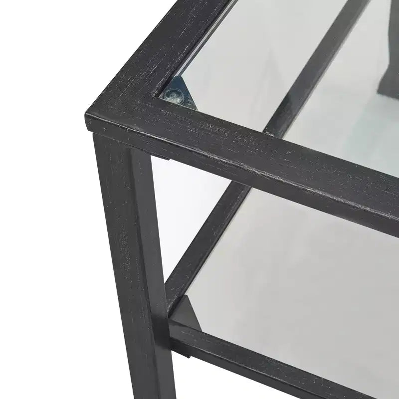 Maddox Glass and Metal Coffee Table - ClickDecor