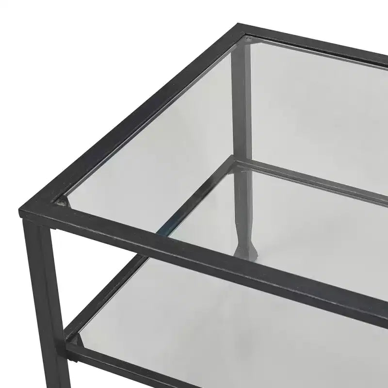 Maddox Glass and Metal Coffee Table - ClickDecor