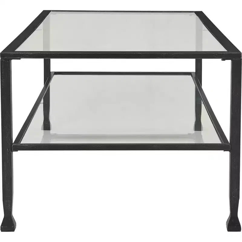 Maddox Glass and Metal Coffee Table - ClickDecor
