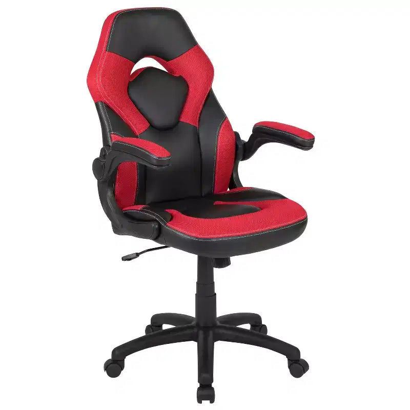 Flash Furniture Gaming Desk and Racing Chair Set with Cup Holder, Headphone Hook, and Monitor/Smartphone Stand