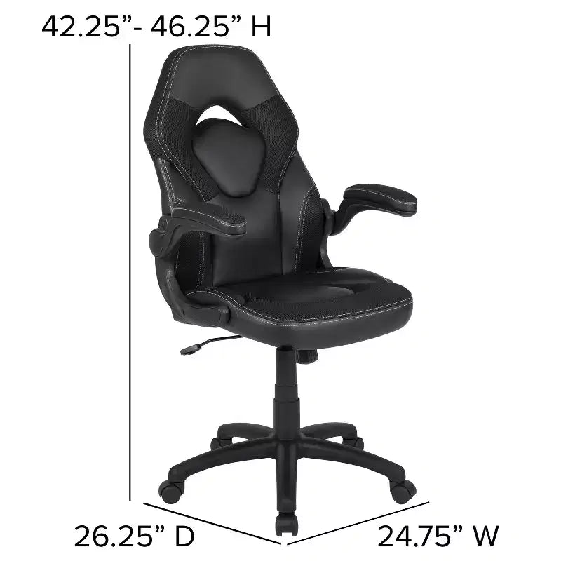 Flash Furniture Gaming Desk and Racing Chair Set with Cup Holder, Headphone Hook, and Monitor/Smartphone Stand