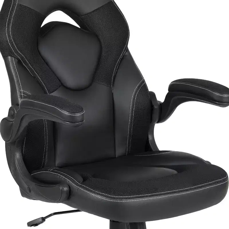 Flash Furniture Gaming Desk and Racing Chair Set with Cup Holder, Headphone Hook, and Monitor/Smartphone Stand