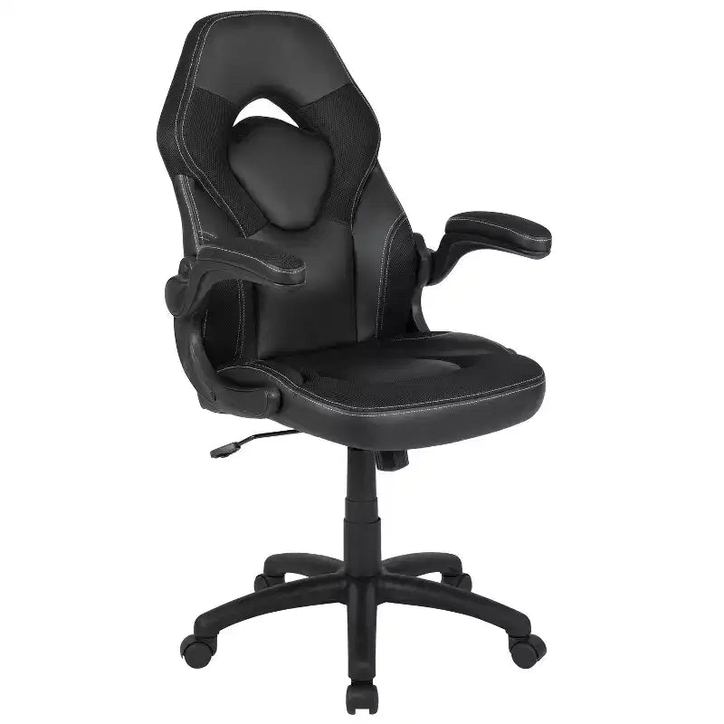 Flash Furniture Gaming Desk and Racing Chair Set with Cup Holder, Headphone Hook, and Monitor/Smartphone Stand