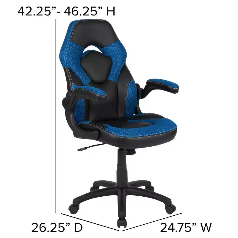 Flash Furniture Gaming Desk and Racing Chair Set with Cup Holder, Headphone Hook, and Monitor/Smartphone Stand