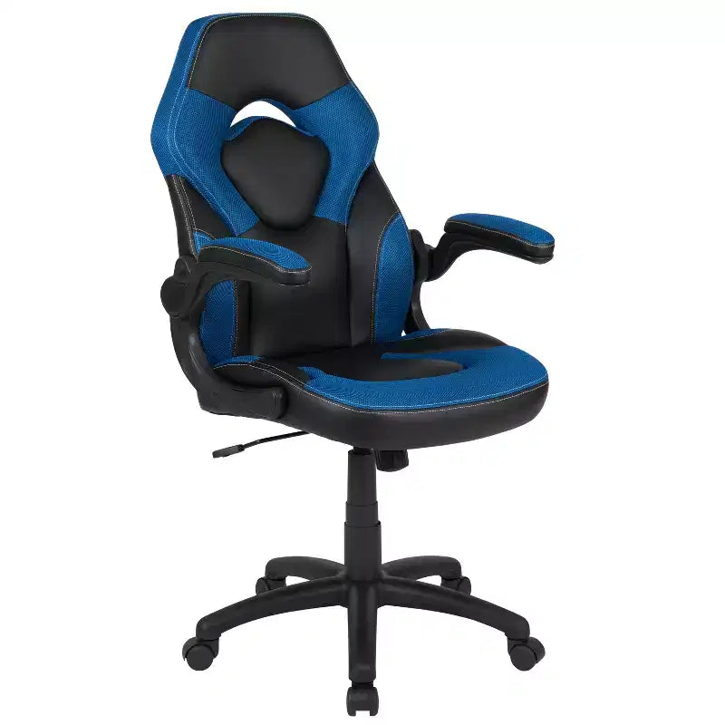 Flash Furniture Gaming Desk and Racing Chair Set with Cup Holder, Headphone Hook, and Monitor/Smartphone Stand