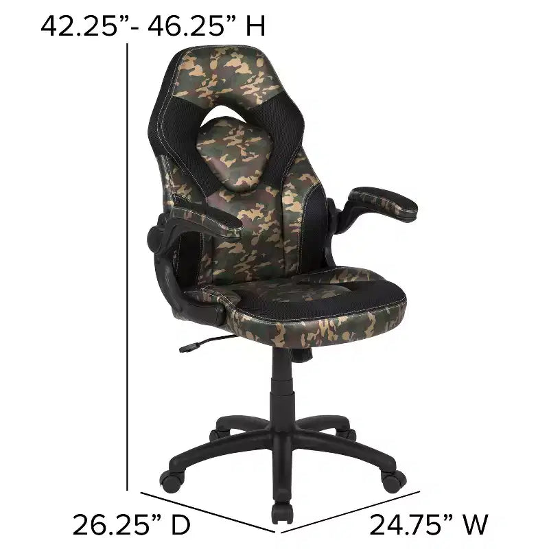 Flash Furniture Gaming Desk and Racing Chair Set with Cup Holder, Headphone Hook, and Monitor/Smartphone Stand