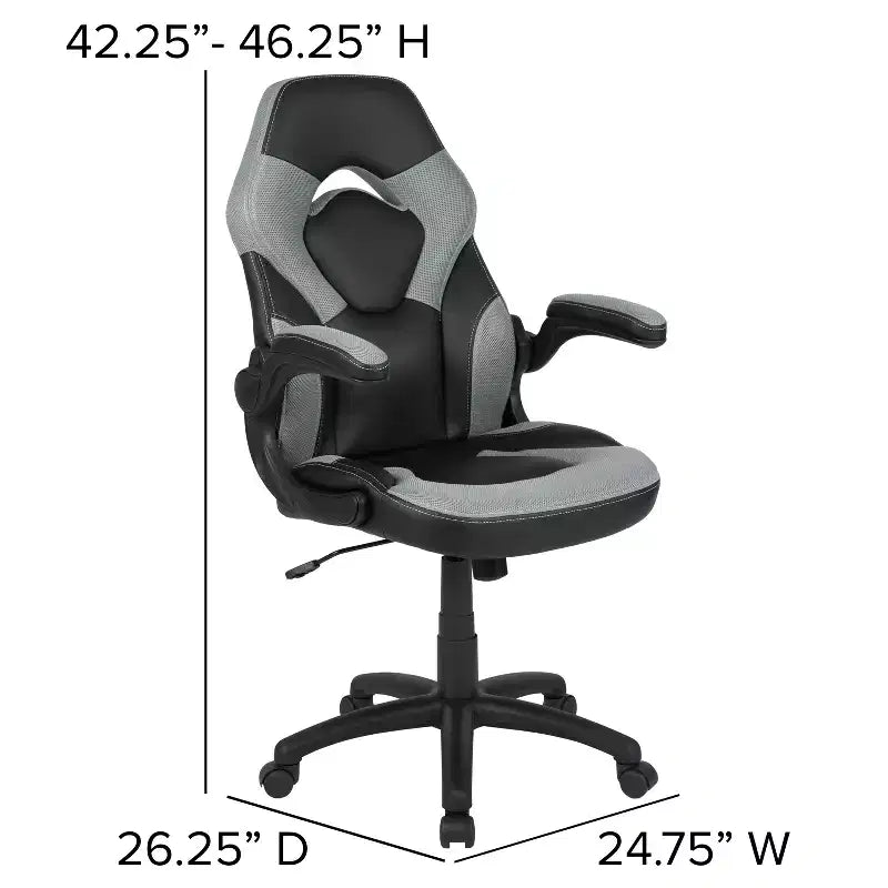 Flash Furniture Gaming Desk and Racing Chair Set with Cup Holder, Headphone Hook, and Monitor/Smartphone Stand
