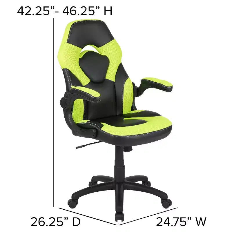 Flash Furniture Gaming Desk and Racing Chair Set with Cup Holder, Headphone Hook, and Monitor/Smartphone Stand
