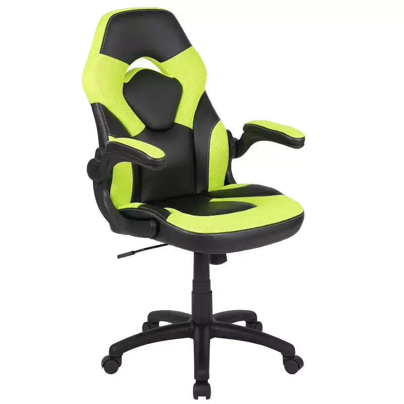 Flash Furniture Gaming Desk and Racing Chair Set with Cup Holder, Headphone Hook, and Monitor/Smartphone Stand