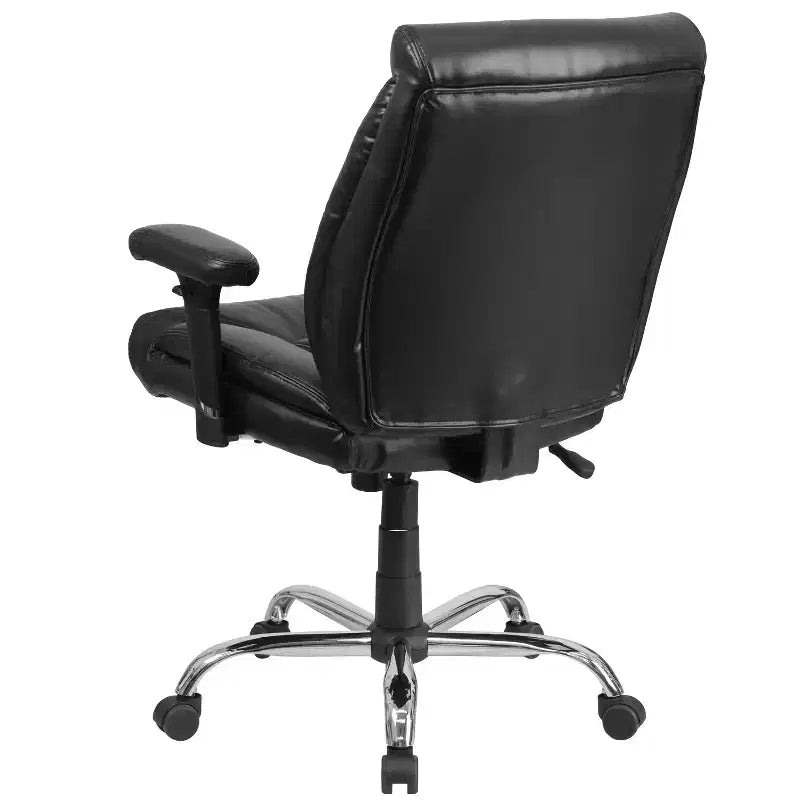 Flash Furniture HERCULES Series Big & Tall 400 lb. Rated Swivel Ergonomic Task Office Chair with Deep Tufted Seating and Adjustable Arms