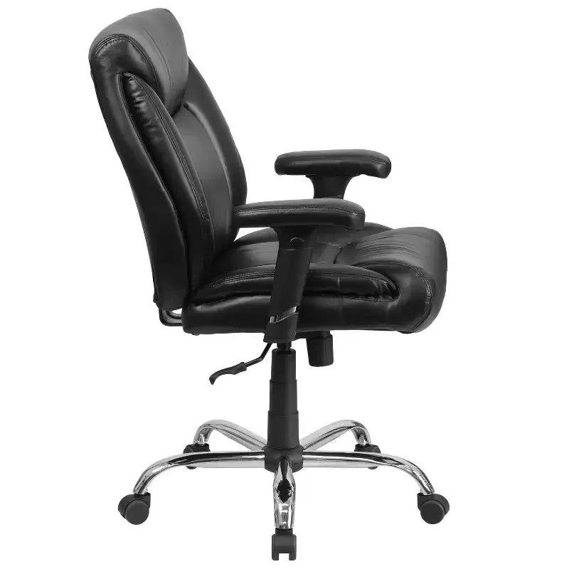 Flash Furniture HERCULES Series Big & Tall 400 lb. Rated Swivel Ergonomic Task Office Chair with Deep Tufted Seating and Adjustable Arms