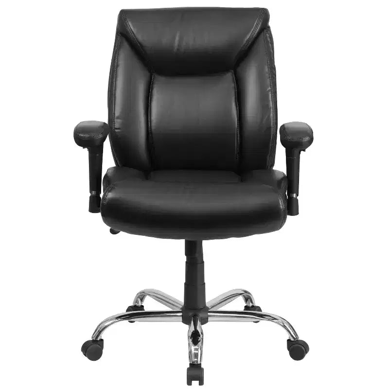 Flash Furniture HERCULES Series Big & Tall 400 lb. Rated Swivel Ergonomic Task Office Chair with Deep Tufted Seating and Adjustable Arms