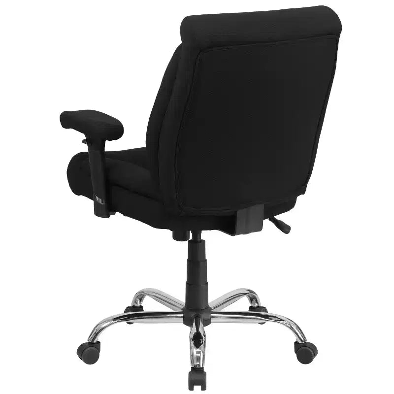 Flash Furniture HERCULES Series Big & Tall 400 lb. Rated Swivel Ergonomic Task Office Chair with Deep Tufted Seating and Adjustable Arms