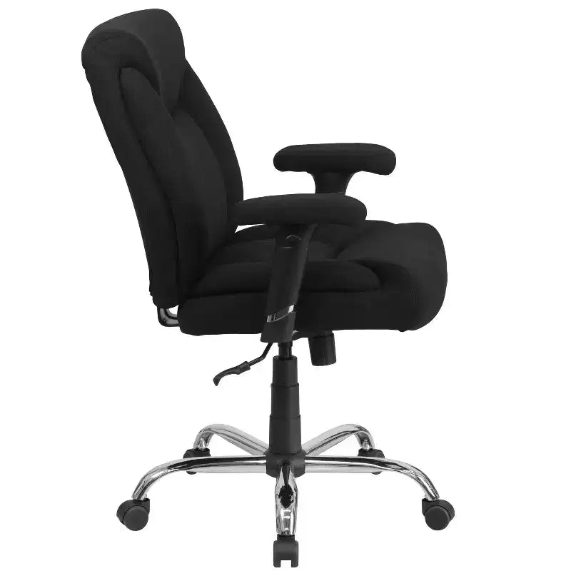 Flash Furniture HERCULES Series Big & Tall 400 lb. Rated Swivel Ergonomic Task Office Chair with Deep Tufted Seating and Adjustable Arms