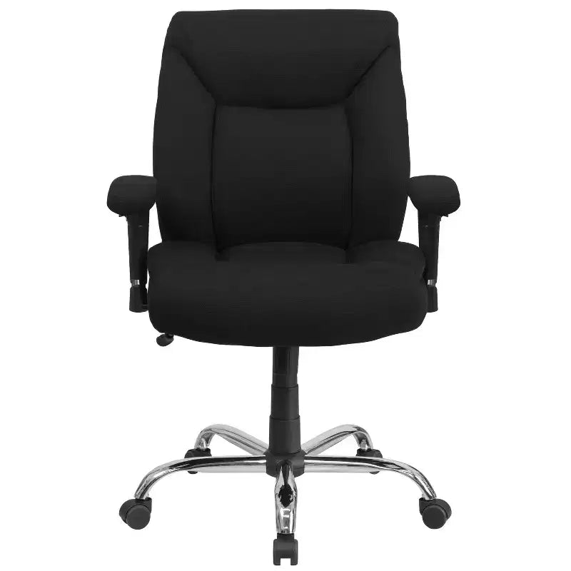 Flash Furniture HERCULES Series Big & Tall 400 lb. Rated Swivel Ergonomic Task Office Chair with Deep Tufted Seating and Adjustable Arms