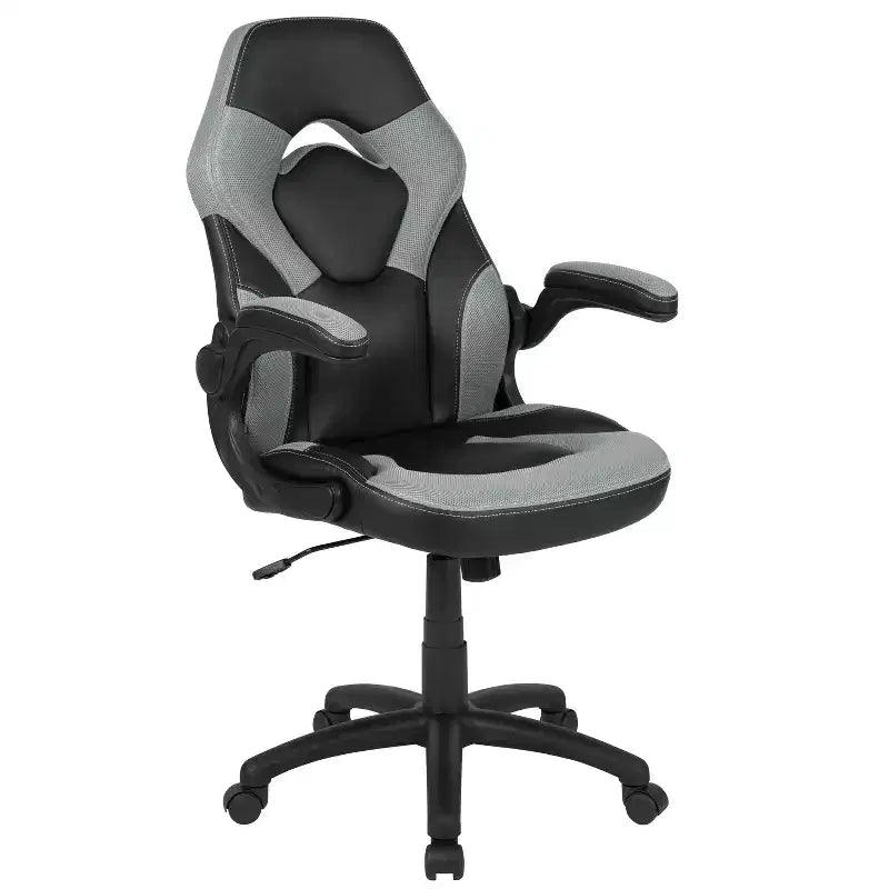 Fauteuil de bureau ergonomique pivotant réglable Flash Furniture X10 pour gamer avec accoudoirs relevables