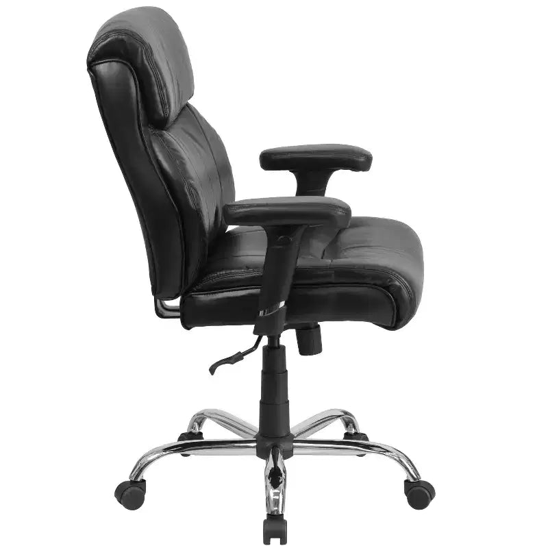 Flash Furniture HERCULES Series Big & Tall 400 lb. Rated Swivel Ergonomic Task Office Chair with Clean Line Stitching and Adjustable Arms