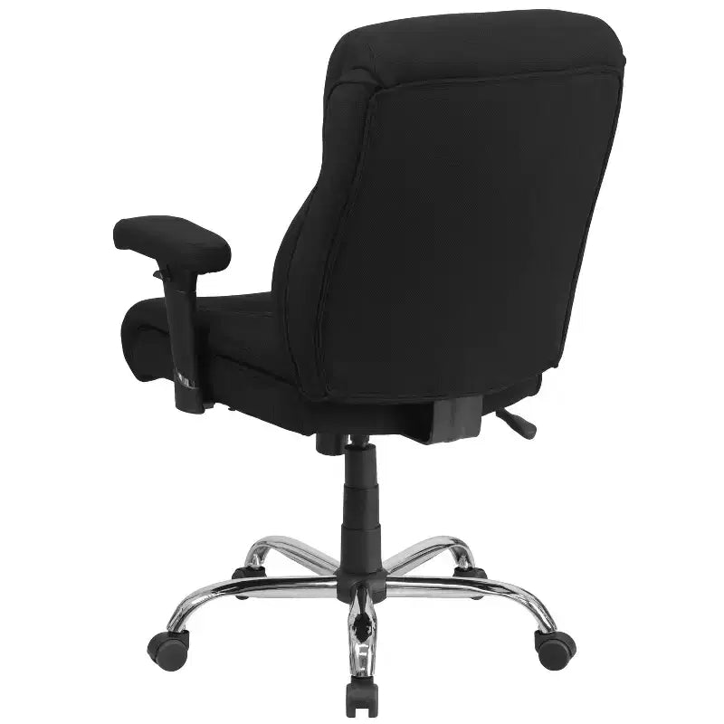 Flash Furniture HERCULES Series Big & Tall 400 lb. Rated Swivel Ergonomic Task Office Chair with Clean Line Stitching and Adjustable Arms
