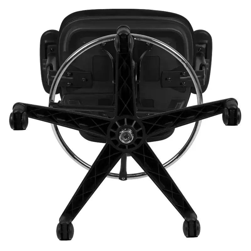 Flash Furniture Mid-Back Mesh Ergonomic Drafting Chair with Adjustable Chrome Foot Ring, Adjustable Arms
