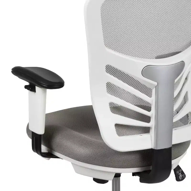 Flash Furniture Mid-Back Mesh Ergonomic Drafting Chair with Adjustable Chrome Foot Ring, Adjustable Arms