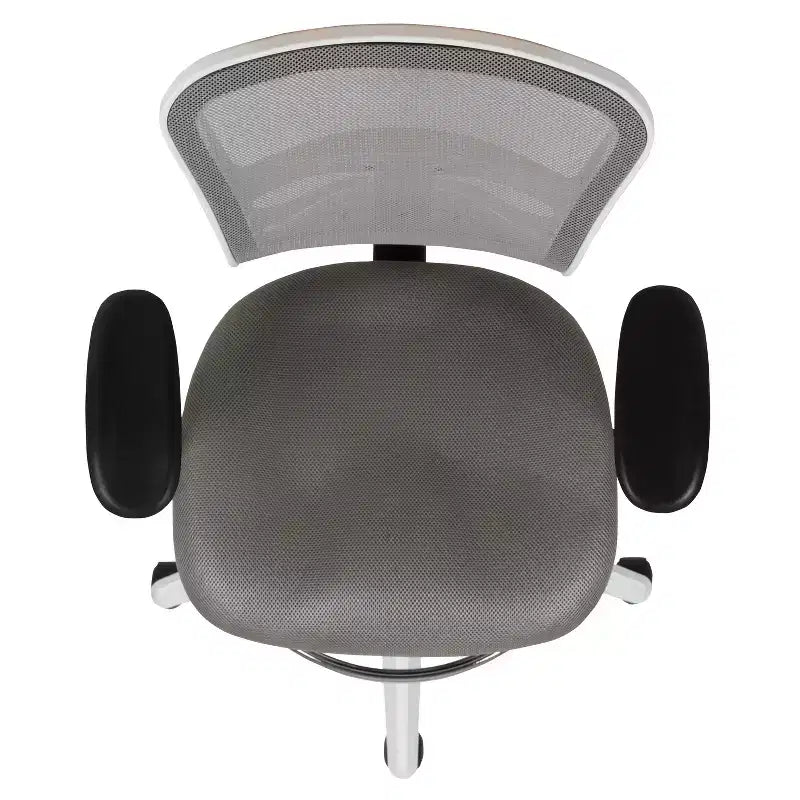 Flash Furniture Mid-Back Mesh Ergonomic Drafting Chair with Adjustable Chrome Foot Ring, Adjustable Arms