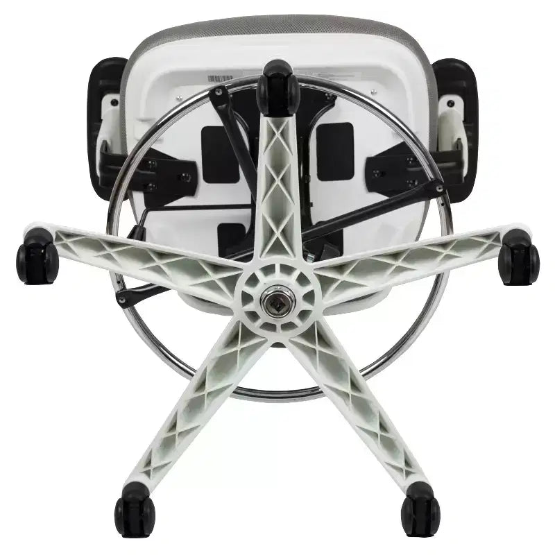 Flash Furniture Mid-Back Mesh Ergonomic Drafting Chair with Adjustable Chrome Foot Ring, Adjustable Arms