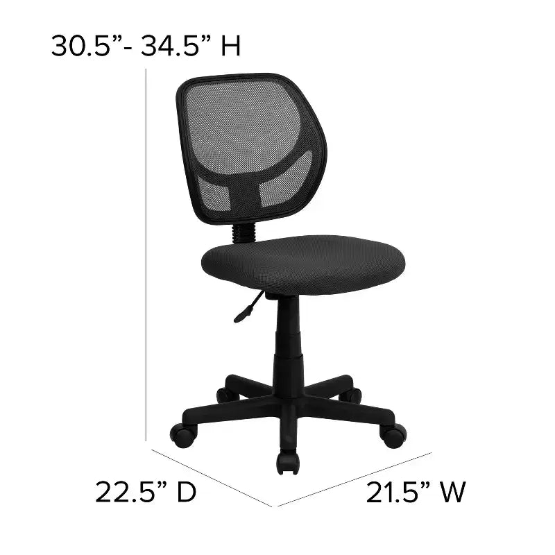 Flash Furniture Low Back Mesh Swivel Task Office Chair with Curved Square Back