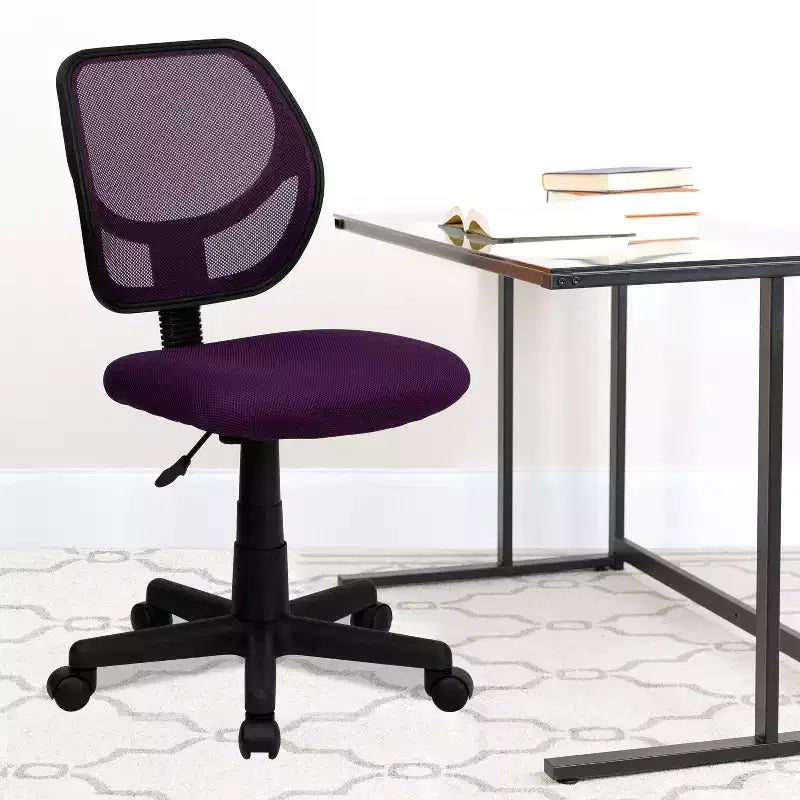 Flash Furniture Low Back Mesh Swivel Task Office Chair with Curved Square Back