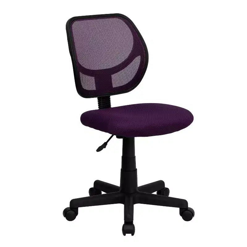 Chaise de bureau pivotante Flash Furniture à dossier bas en maille avec dossier carré incurvé