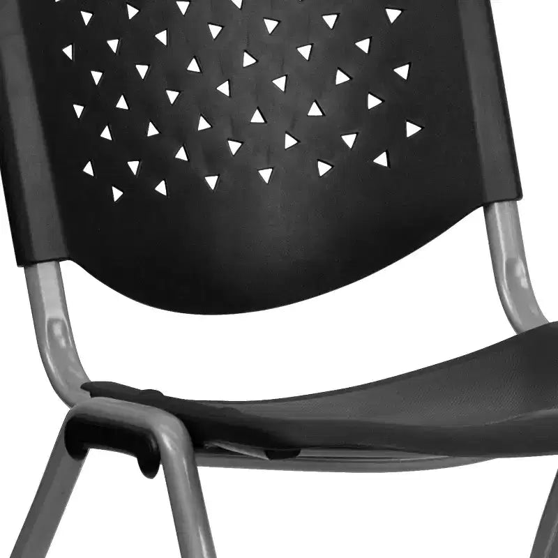 Flash Furniture HERCULES Series 880 lb. Capacity Plastic Stack Chair with Powder Coated Frame