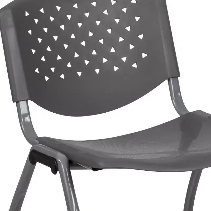 Flash Furniture HERCULES Series 880 lb. Capacity Plastic Stack Chair with Powder Coated Frame