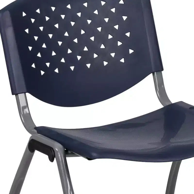 Flash Furniture HERCULES Series 880 lb. Capacity Plastic Stack Chair with Powder Coated Frame