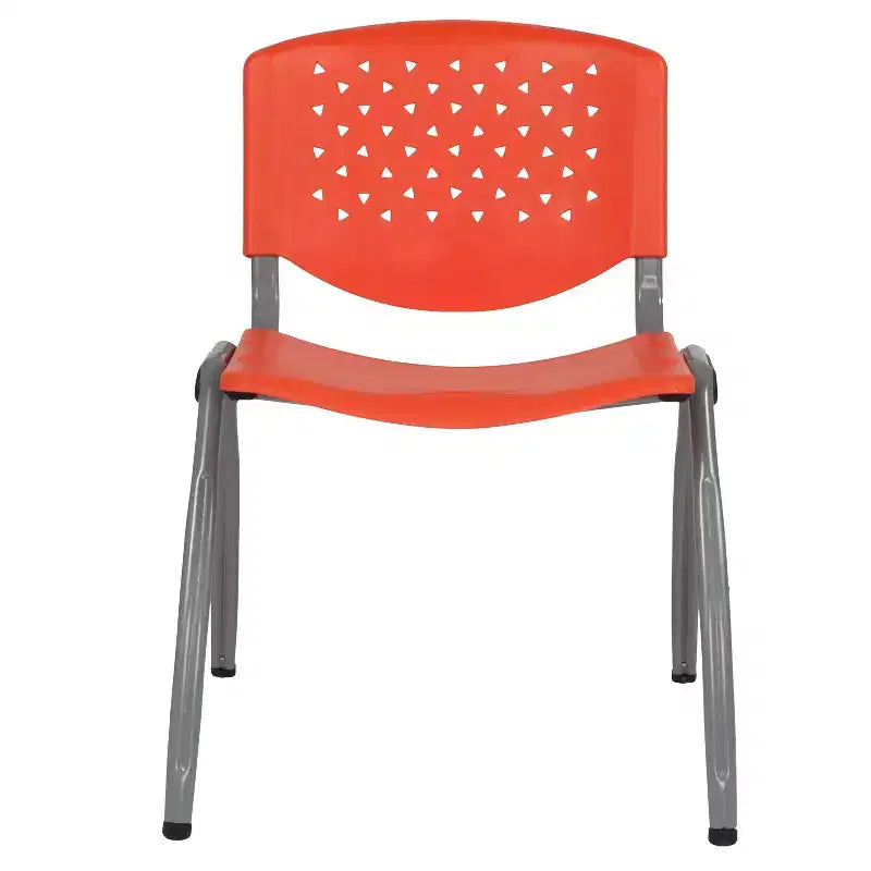 Flash Furniture HERCULES Series 880 lb. Capacity Plastic Stack Chair with Powder Coated Frame