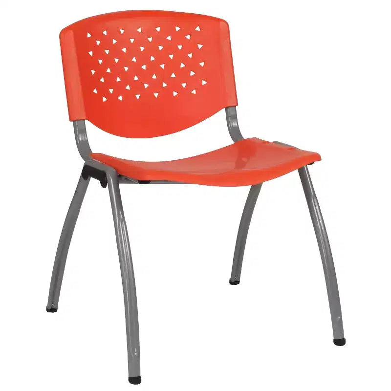 Chaise empilable en plastique Flash Furniture Série HERCULES capacité 399 kg avec cadre thermolaqué