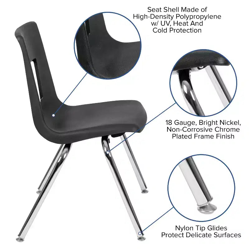 Flash Furniture Advantage Student Stack School Chair - 16-inch