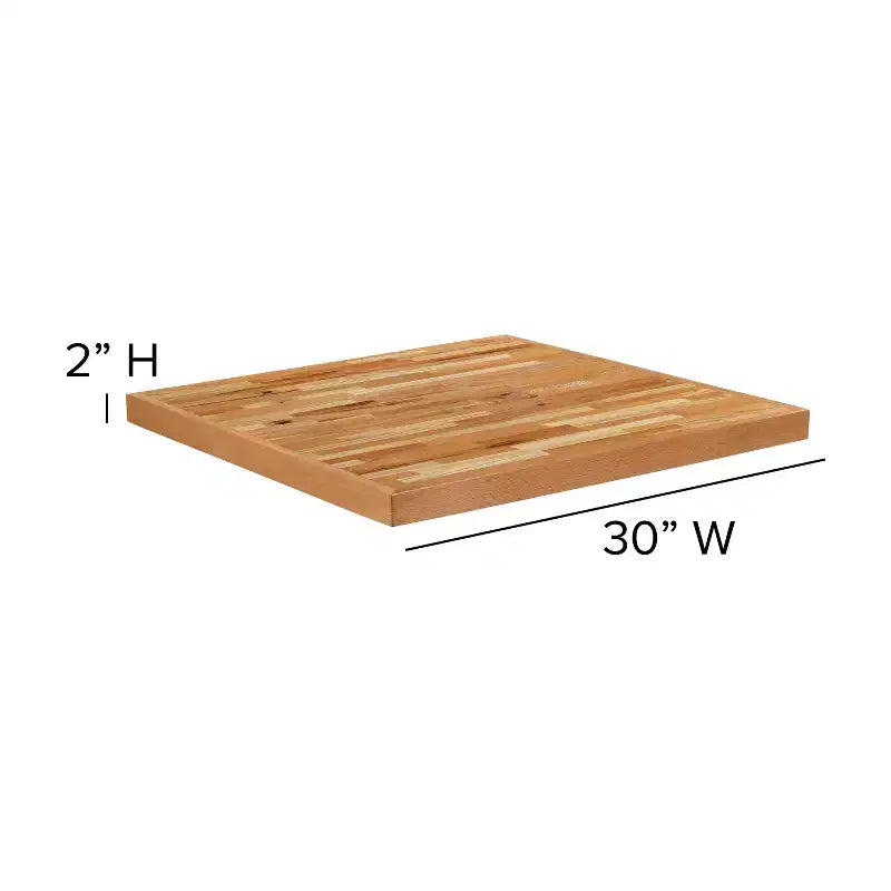 Flash Furniture Square Butcher Block Style Table Top