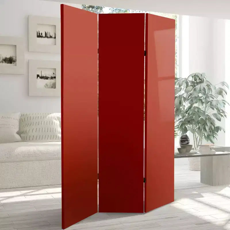 6 Double Sided Solid Canvas Room Divider - Oriental Furniture