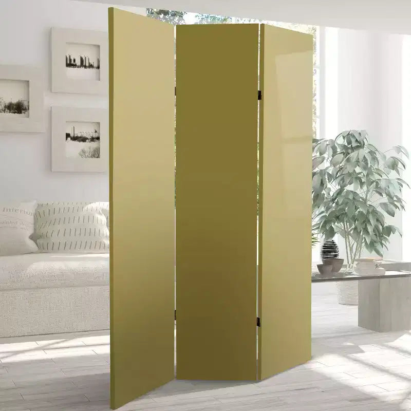 6 Double Sided Solid Canvas Room Divider - Oriental Furniture