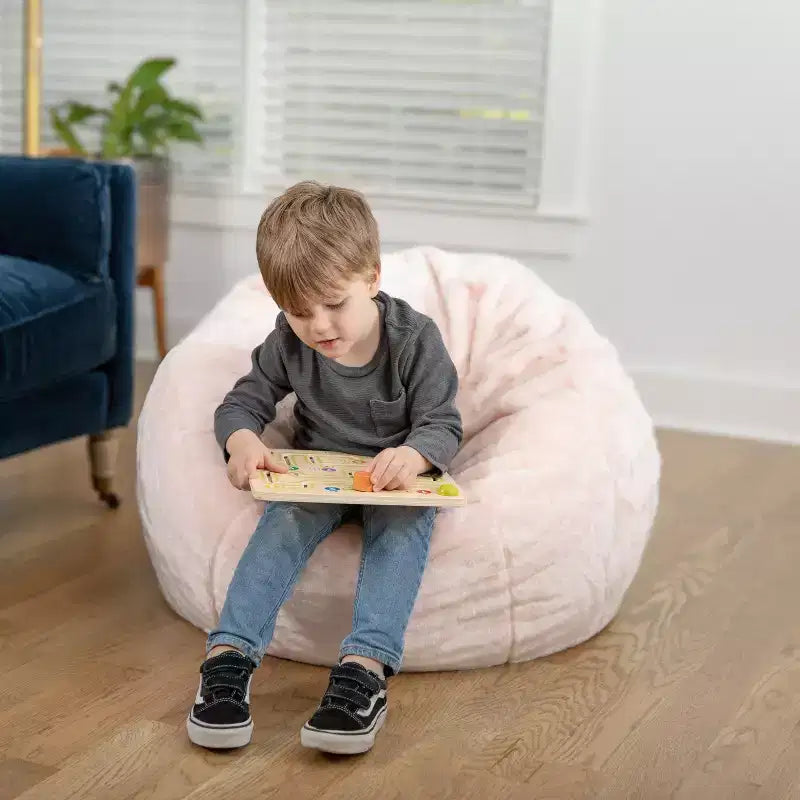 Emma and Oliver Small Bean Bag Chair for Kids and Teens