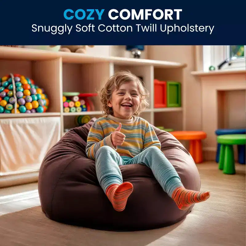 Emma and Oliver Small Bean Bag Chair for Kids and Teens
