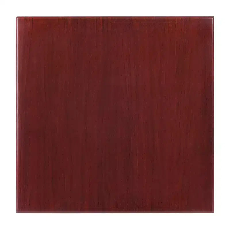 Emma and Oliver 24 Square High-Gloss Resin Table Top with 2 Thick Drop-Lip