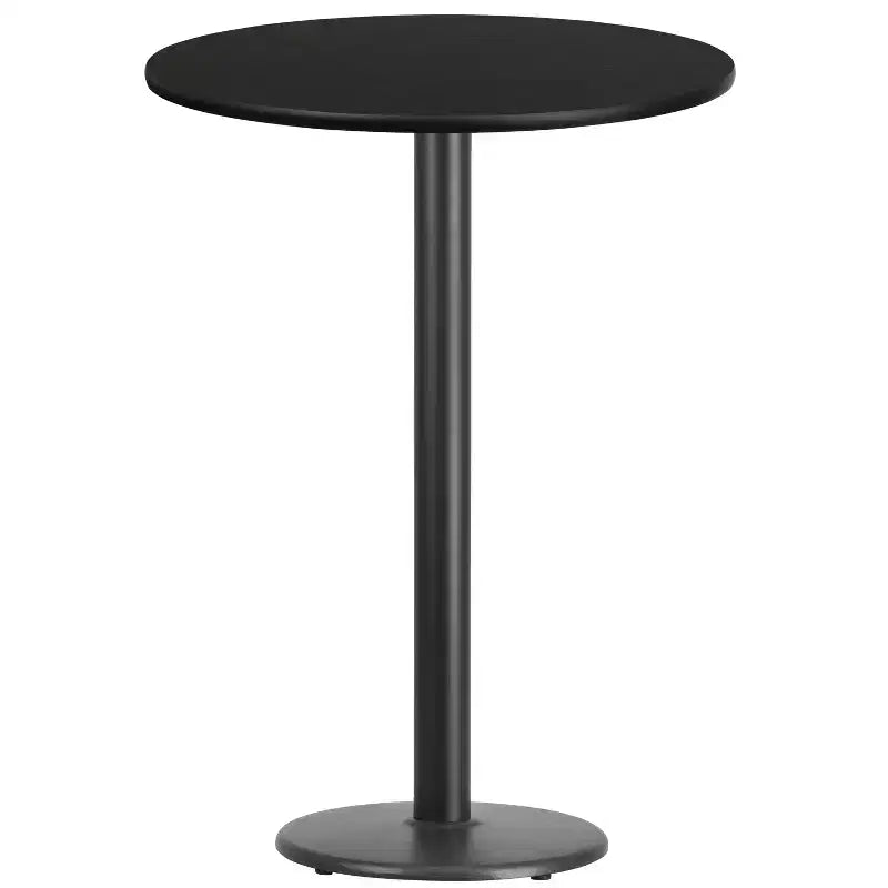 Emma and Oliver 30 Round Laminate Table Top with 18 Round Bar Height Table Base