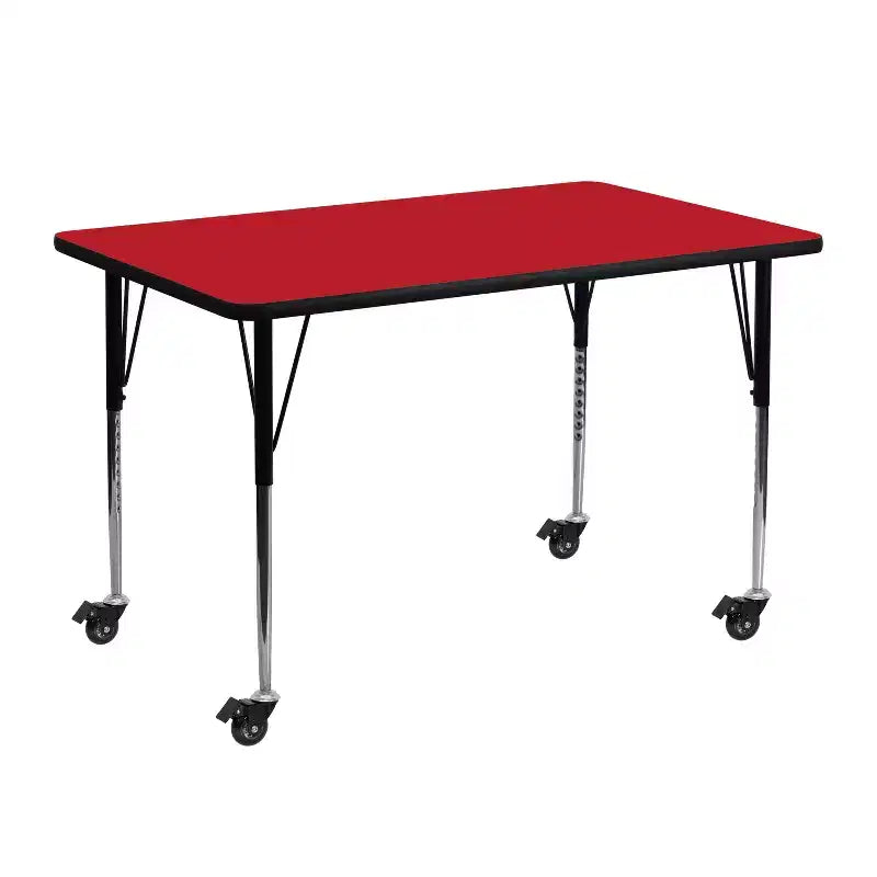 Table d'activité réglable en stratifié haute pression rectangulaire 24x48 Emma et Oliver Mobile
