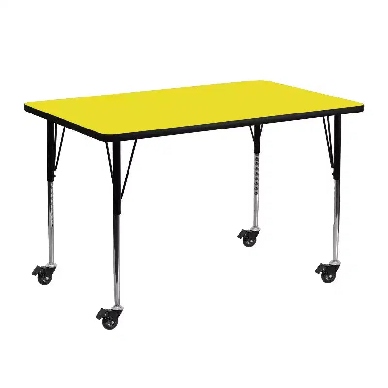 Table d'activité réglable en stratifié haute pression rectangulaire 24x48 Emma et Oliver Mobile