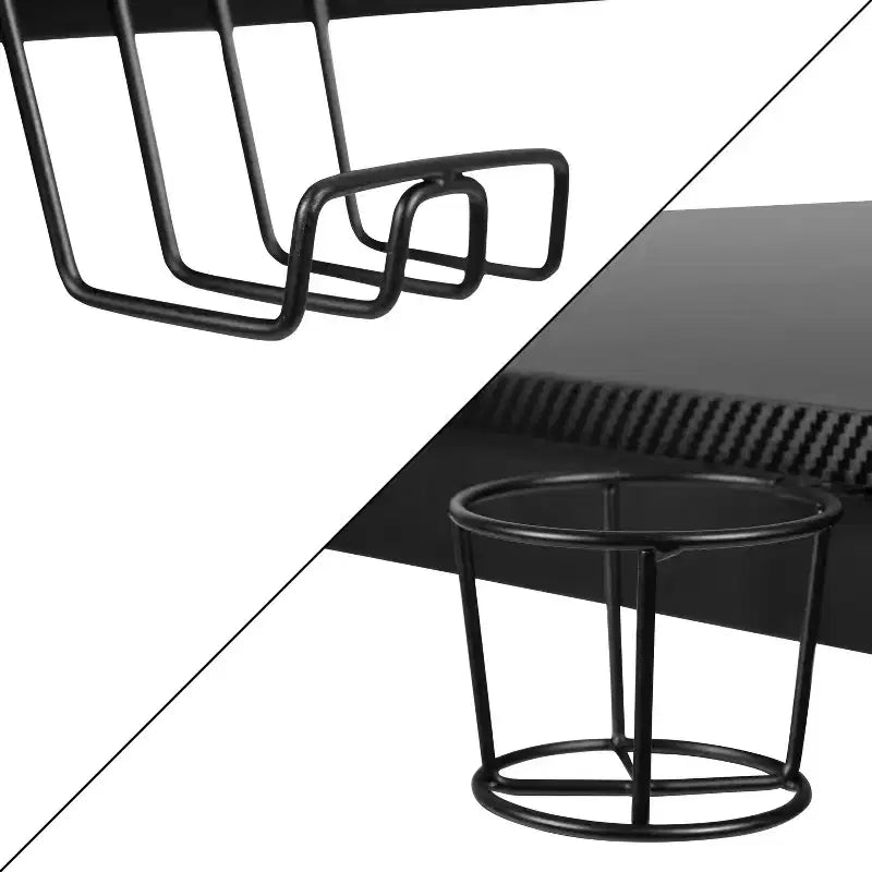 Flash Furniture Gaming Desk 45.25 x 29 Computer Table Gamer Workstation with Headphone Holder and 2 Cable Management Holes