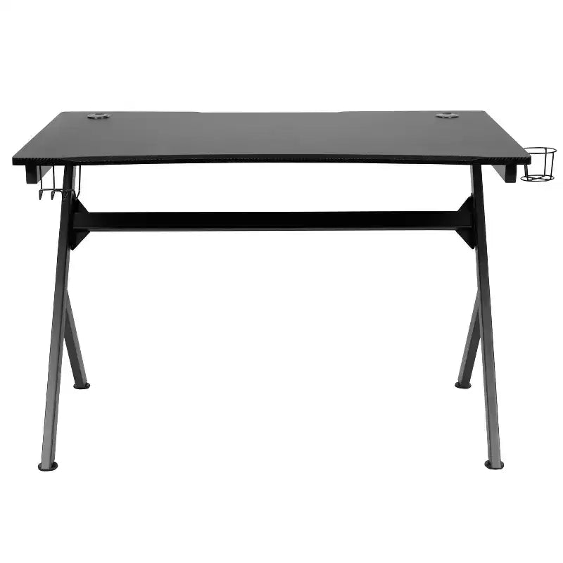 Flash Furniture Gaming Desk 45.25 x 29 Computer Table Gamer Workstation with Headphone Holder and 2 Cable Management Holes